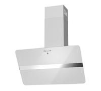 Campana extractora Cristal Blanco En pared 70cm Touch control 598 m3/h Válvula antirretorno