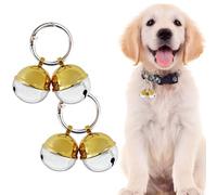 Campana extra fuerte para collar de gato y perro, rastreador de mascotas y cetrería, dije de latón duradero con cierre de mosquetón giratorio, One size, Latón, No es una piedra preciosa