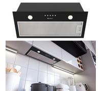 Campana extractora 50 cm sin cabeza Globalo Delicio negra campana extractora ...