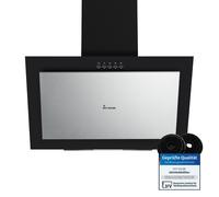 Campana Extractora 60cm acero inoxidable vidrio negro Funcionamiento por botón [EEK: A]