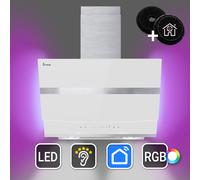 Campana Extractora 60cm Campana de Pared Inclinada acero inoxidable blanco [EEK: A+++]