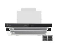 Campana extractora 60cm empotrada acero inox evacuación/recirculación táctil [EEK: B]