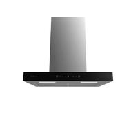 Campana Extractora 60cm Negra, Succión 550m3/h, A++, Control Táctil y Gestual de Cecotec