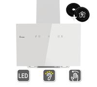 Campana Extractora 60cm Recirculación Pared Inclinada Blanca Control Gestos [EEK: A+++]