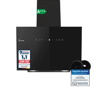 Campana Extractora 60cm Recirculación Pared Inclinada Negra Control Gestos [EEK: A+++]