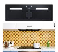 Campana extractora 80 cm sin cabeza Globalo Hadario negra campana extractora ...