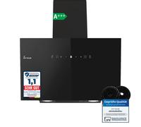 Campana Extractora 80cm Recirculación Pared Inclinada Negra Control Gestos [EEK: A+++]