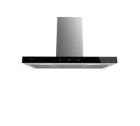 Campana Extractora 90cm Cristal Negro, Succión 550m3/h, A++, Control Táctil y Gestual de Cecotec