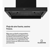 Campana extractora AeroClean | 649,9 m³/h | 4 niveles | EEK A++ | extracción de aire/recirculación de aire Klarstein
