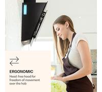 Campana extractora Aurora 60 Smart 550 m³/h 60cm sin cabeza Luz ambiental CEE A+ Klarstein