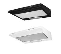 Campana Extractora Bajo Armario 60cm Filtro Antigrasa LED 3 Niveles Negra Blanca