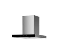 Campana Extractora Bloque 60CM Acero Inox Negro Cristal Control Táctil respekta