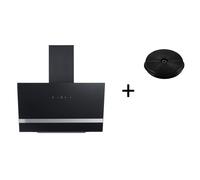 Campana Extractora Campana Oblicua Cabeza-Libre 60CM Negro Con Filtro respekta