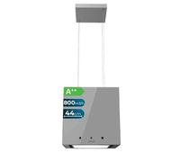 Campana Extractora Vidrio Gris 44cm, Succión 800m3/h, A++, Control Táctil y LED de Cecotec