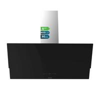 Campana Extractora 90cm Vidrio Negro, Alta Succión y Eficiencia Energética A++ de Cecotec