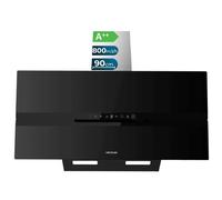 Campana extractora Cecotec Bolero Flux DT 908010 Glass Black Recirculación 90cm con control táctil y filtro de carbono