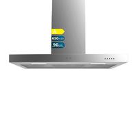 Campana extractora Cecotec Bolero Flux TM 906500 Inox Recirculación 90cm con filtros carbono