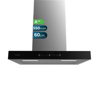 Campana extractora Cecotec Flux TT 605500 T 60cm cristal negro succión 550m3/h control gestual