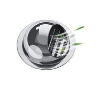 Campana Extractora Circular De 3,1 Pulgadas, Acero Inoxidable 304, Rejilla De Ventilación Con Persianas Y Filtro Incorporado For Fachadas De Vidrio.(2.8in)