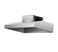 Campana extractora comercial con luces LED y filtros de grasa, ventilador extractor de alto flujo de aire para ventilación de cocina