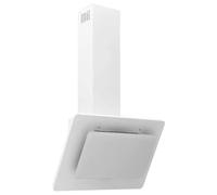 Campana extractora de 60 cm de acero inoxidable y cristal templado blanco - Moderno, duradero y silencioso - Perfecto para cocinas pequeñas y familias