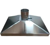 Campana extractora de acero inoxidable alta or soldar y cortar la recolección humo con diseño en forma campana(110mm/4.3in,60x40cm)