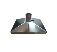 Campana extractora de acero inoxidable de alta eficiencia | Colector de humo profesional for soldadura y corte con diseño en forma de campana, fácil instalación(110mm/4.3in,50x40cm)