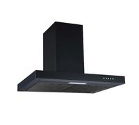 Campana extractora de chimenea PKM 6004BH - 60 cm, negra, acero inoxidable, L...
