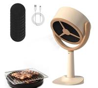 Campana Extractora de Escritorio, Mini Campana Extractora Portátil 2 Velocidades campana Extractora de Sobremesa USB con 10 Filtro Extraíble para Barbacoas Cocina Fondue Camping