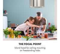 Barett Campana extractora de isla Ø35 cm Circulación de aire 590 m³/h LED Acero inoxidable Klarstein