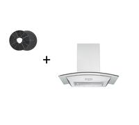 Campana Extractora De Pared 60 CM De Vidrio Acero Inoxidable Con Filtro Respekta
