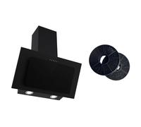 Campana Extractora De Pared Sin Cabeza 60 CM Negra Con Filtro MS