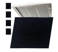 Relaxdays Filtro para Campana extractora, Set de 5, 57x47 cm, Recortable, antigrasa, no Tejido poliéster, Negro