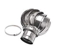Campana extractora giratoria de Acero Inoxidable Ajustable - Cubierta Resistente a la Intemperie con Sistema antirretorno, Apta para Utensilios de Cocina de 100 mm y 150 mm - solución de Ven