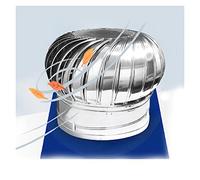 Campana extractora giratoria de Acero Inoxidable con Ventilador de turbina y Tapa giratoria anticorrientes para conexión de tubería de Chimenea de 100 cm.