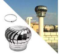 Campana extractora giratoria - Tapa de ventilación Impermeable de Acero Inoxidable para áticos, baños y viviendas pequeñas - Solución para techos de 110 mm (4,3 Pulgadas)