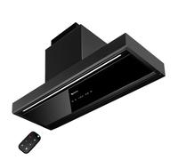 Campana extractora integrable Kompatic Yara 90 KPYR90BIB, 90 cm, 800 m³/h, clase control táctil y gestual, LED ajustable, negro mate.