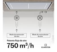 Campana extractora LuxeAir | 110 cm | WLAN + Bluetooth | LED | 750 m³/h | extracción de aire/recirculación | CEE: A