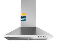Campana extractora piramidal bolero flux pm 604300 inox c de 60 cm de