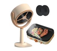 Campana extractora portátil - Pequeño dispositivo de ventilación de mesa de 13,78 pulgadas, purificador de humo de cocina ABS, de escape de cocción recargable por USB con fuerte aspira