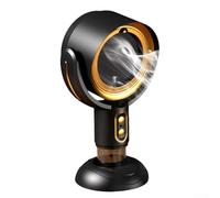 Campana extractora portátil, USB portátil, campanas extractoras de cocina para apartamento, ventilador de escritorio, 2 velocidades, 3000 mAh, para dormitorios, apartamentos (negro dorado)