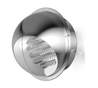 Campana extractora redonda de acero inoxidable 304 con mosquitera, cubierta de ventilación de pared resistente a la intemperie for uso doméstico y comercial.(100mm)