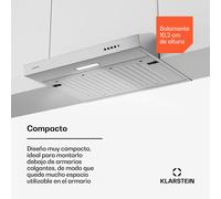 Campana extractora SlimVent 60 Silver para una cocina con aire fresco Klarstein