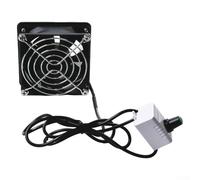 Campana extractora USB sin instalación con regulación de velocidad continua, ventilador de plástico negro para cocina, baño o taller, con ventilador de 8 x 8 x 6,5 cm (B)