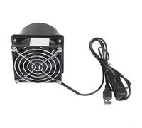 Campana extractora USB sin instalación con regulación de velocidad continua, ventilador de plástico negro para cocina, baño o taller, con ventilador de 8 x 8 x 6,5 cm (A)