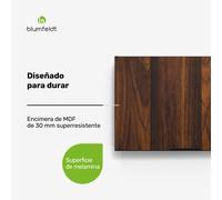 Blumfeldt Campana extractora WoodVista | Robusta | Puntales de gas | Fácil de limpiar