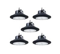 Campana Industrial LED UFO - Pack de 5 unidades - 100W - IP65-6000K - 10000 Lúmens - Led Bridgelux - Driver Sosen - Aluminio - Iluminación Naves industriales, talleres, fábricas, AZABAK