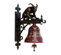 Campana Mágica para Colgar En La Pared, Timbre Decorativo del Diablo Hierro Forjado Estilo Retro Europeo, Acento Gótico De Resina Duŕable, Artículo Exhibición Entrada Y Regalos,