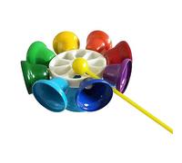 Campana Musical de Metal Colorida de 8 Notas con Varilla, Volumen Ajustable, Apto para Enseñanza de Jardín de Infantes, Aprendizaje de Teoría Musical,Instrumentos de percusión para niños Orff