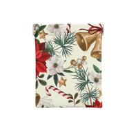 Campana navideña Floral con Flor de Pascua navideña, Squeeze Top Wallet Bolsa de Almacenamiento para Mujer Monedero pequeño Bolsa de Cambio